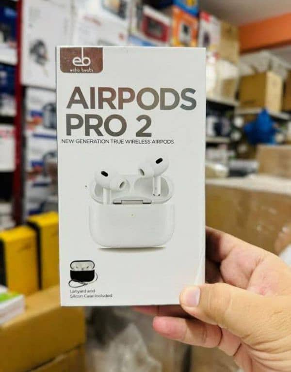 White Wireless Airpods with Active Noise Cancellation 3