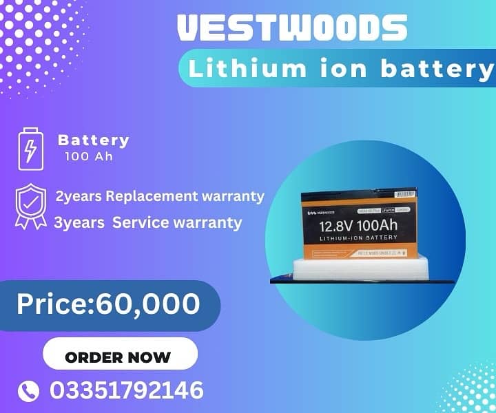 Vestwoods 12V 100ah 0