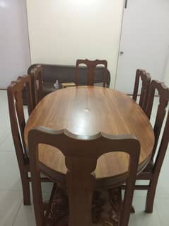 six chair dinning table