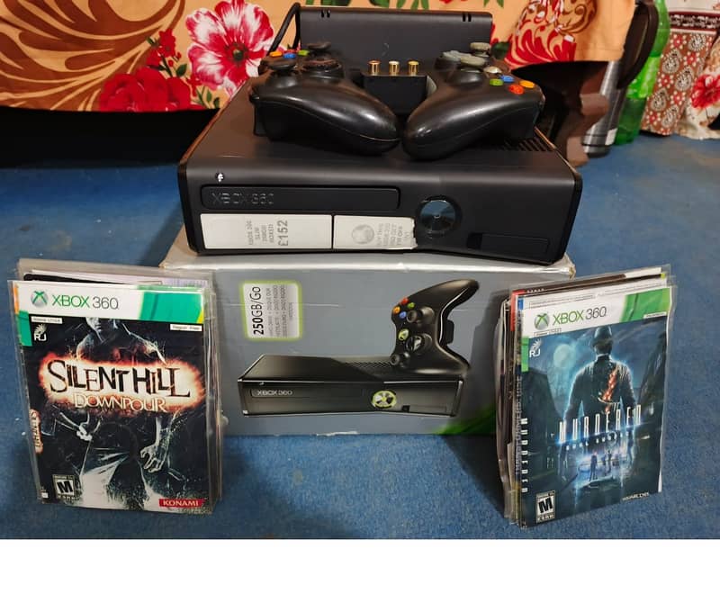 Original XBOX 360 Slim 250GB J-Tag Special Edition Boxed England 2