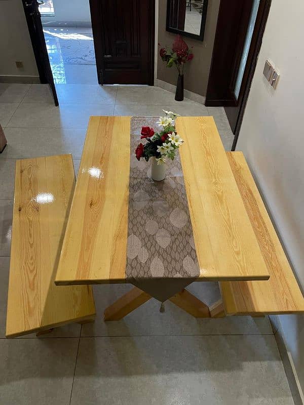 Pine Wood Dining Table Set" Limited Edition 0