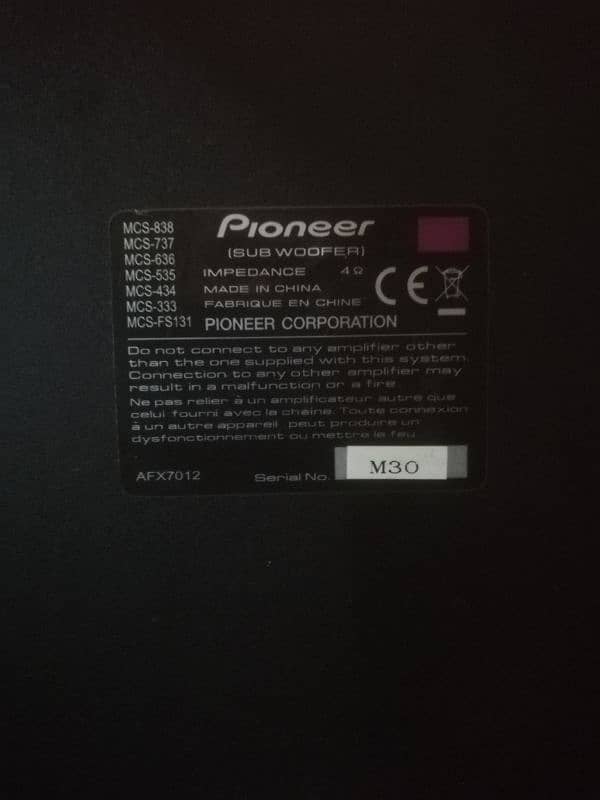 pioneer home theater 1000w new condition 1