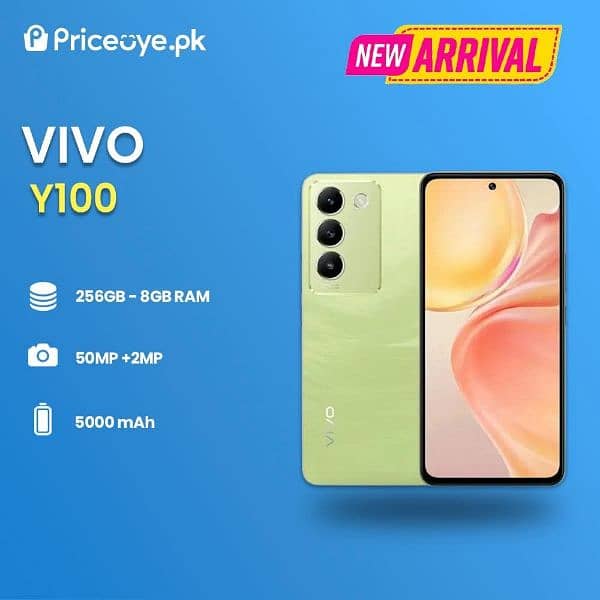 vivo y100  10/10 condition 8+256 box chrgr sath 0