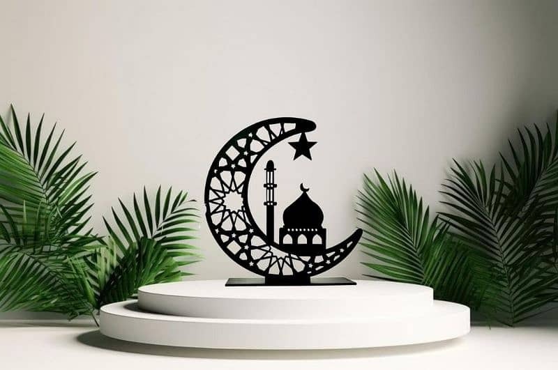 Masjid-e-Nabvi decorative moon shaped table stand 4