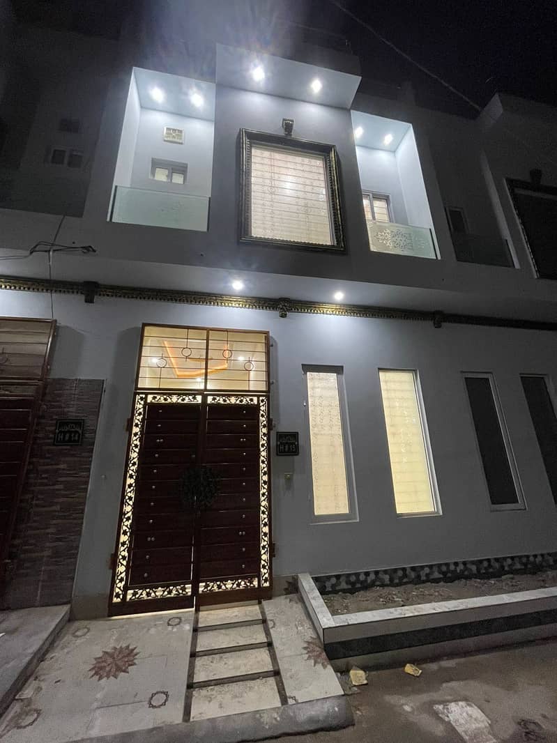 Newly constructed 3.75 Marlas house  AAA quality construction  3 bedrooms  4 washrooms Spanish design drawing room Spanish design TV lounge  2 kitchens Separate entrance for both floors Time Ceramics (AAA quality construction) Sunny Ceramics Bathroom Fix 0