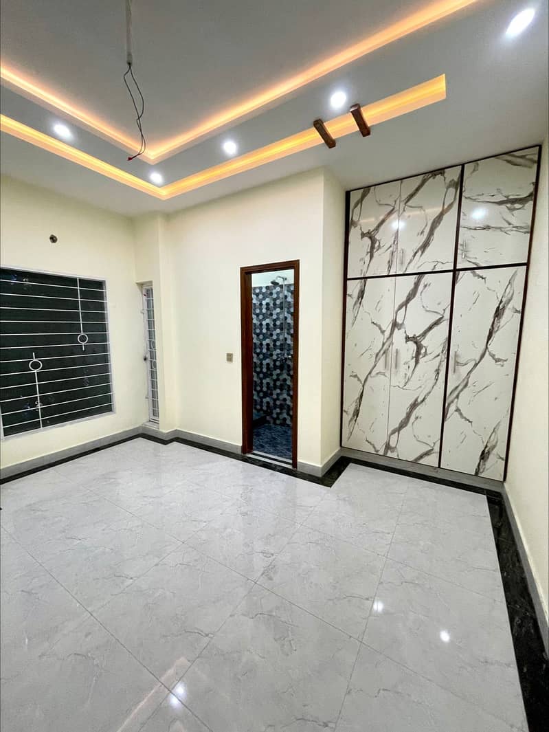 Newly constructed 3.75 Marlas house  AAA quality construction  3 bedrooms  4 washrooms Spanish design drawing room Spanish design TV lounge  2 kitchens Separate entrance for both floors Time Ceramics (AAA quality construction) Sunny Ceramics Bathroom Fix 1