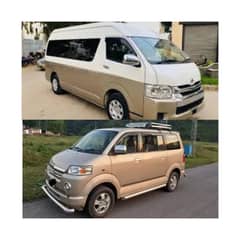 Rent A Car Coaster Bus Grand Cabin Hiace Prado Fortuner V8 Car Rental