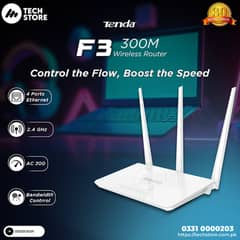 Tenda F3 Fast Ethernet Router Wireless 300M in Pakistan | Branded Used