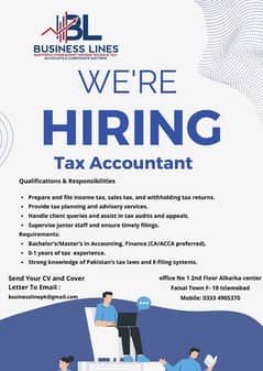 Tax Accoubtant Required