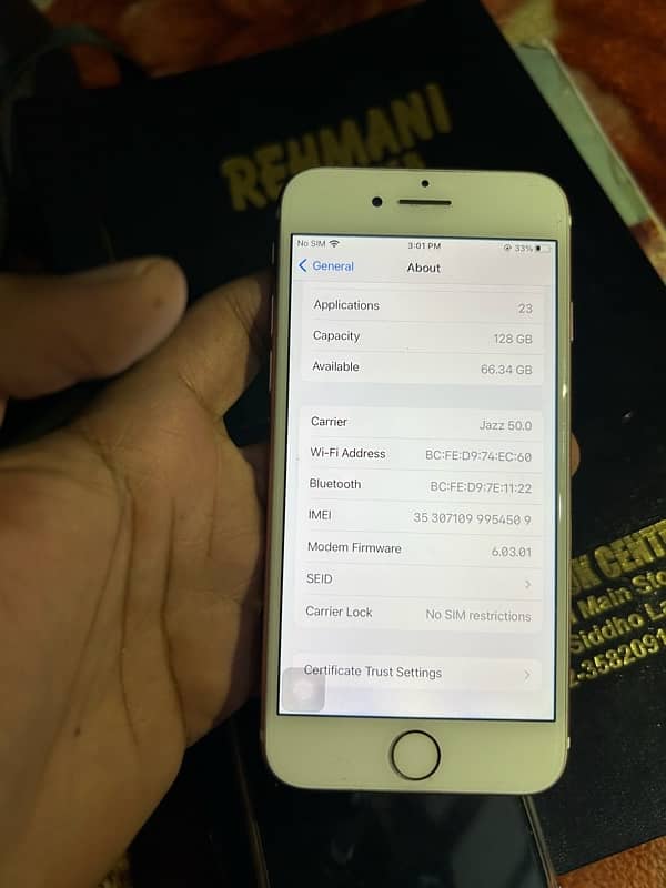 IPHONE 7 128 GB PTA APRROVED 8