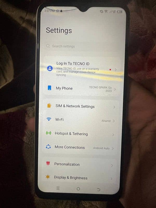 tecno spark go used condition 2 line on screen 1