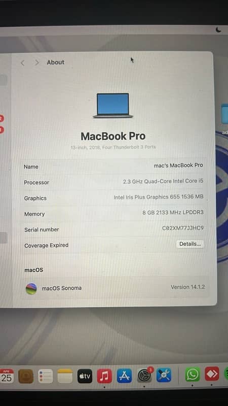 MacBook Pro 2018 Tuch bar like new with original charger 2