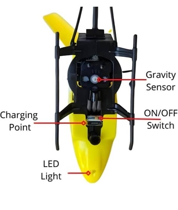 plastic helicopter with hand controls 3