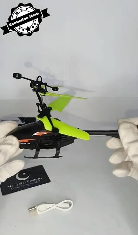 plastic helicopter with hand controls 5