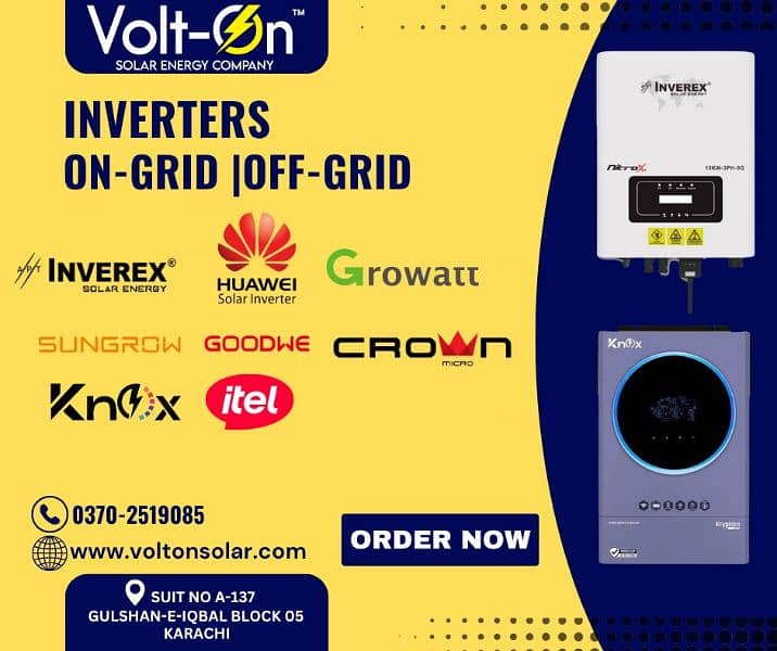 "Volt-On Solar Energy: On-Grid & Off-Grid Inverters" 0