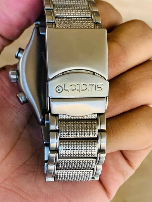 $watch irony $wiss Made Stainless Steel Original Watch 44mm Dial Size 6