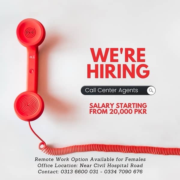 Hiring For Call Center Staff 0