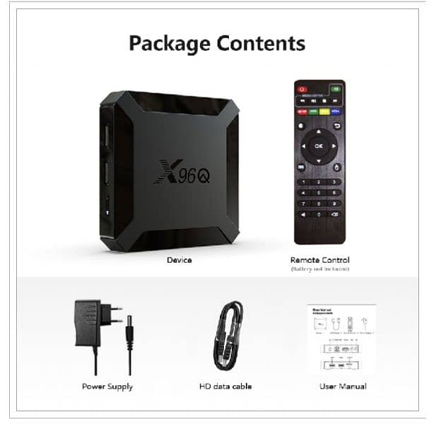 Smart Box X96q Mini Quad Core 2g+16g 4k 60fps Android 10v 2