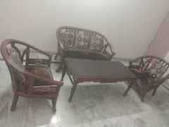 1 seater and two seater sofa with table