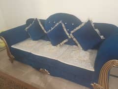 Royal blue colour sofa set for sell bigger size seats