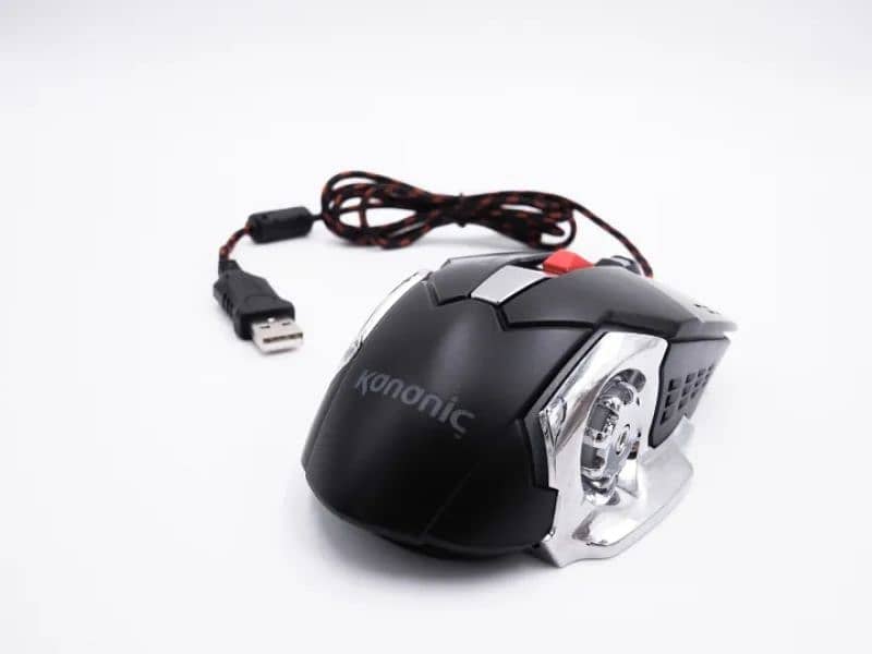 Kananic Black&White Edition Mouse Gaming Mouse, adjustable DPI speed 3