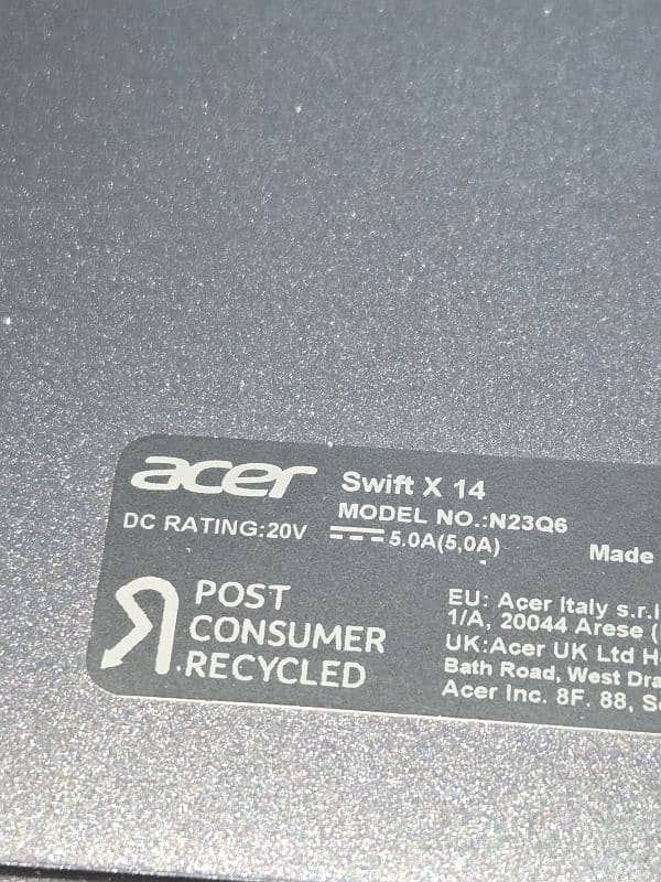 Acer Swift x 14 Core ultra 7 155H RTX4050 8