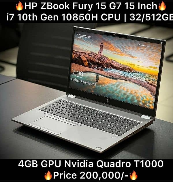 HP Zbook Fury 15 G7 15 inch i7 10th Gen 10850H CPU 4GB GPU 32GB 512GB 0