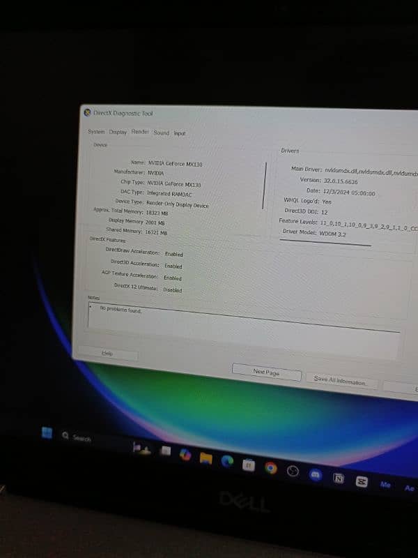 Dell Inspiron 5584 (8th gen) with Nvidia GPU 4