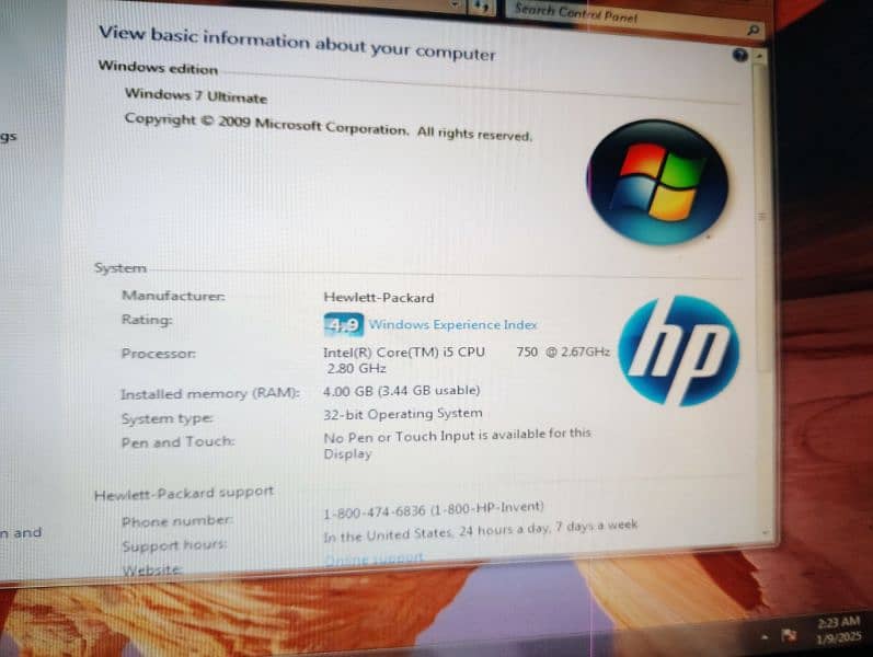 HP Core i5 1st Gen with 19inch Wide LCD 5