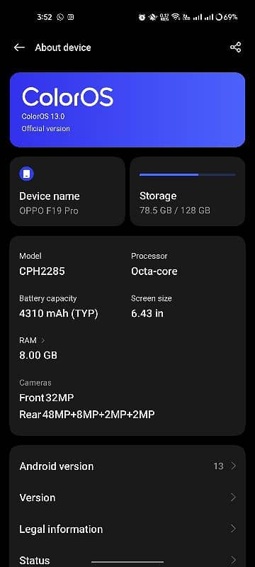 OPPO F 19 PRO PTA approved 6