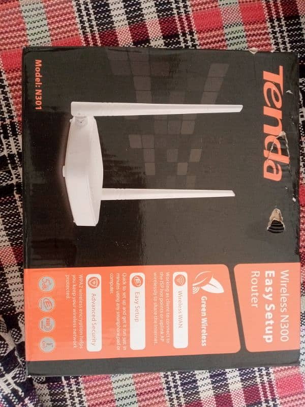 Tenda wifi router available for sale with box and cable and manual 0