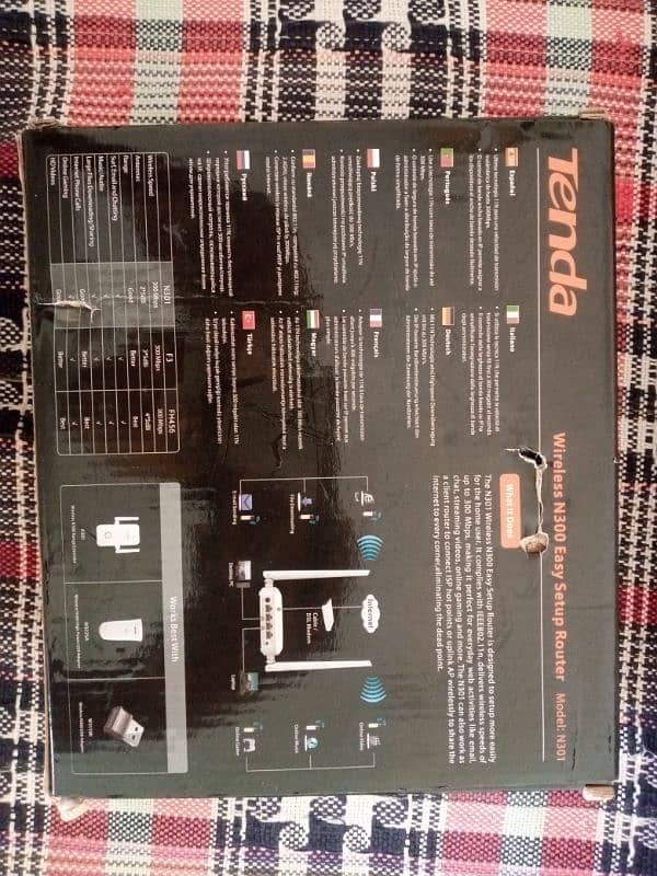 Tenda wifi router available for sale with box and cable and manual 2