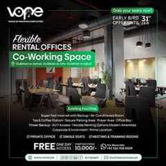 Co-Working/Shared Space for just PKR 10,000 24/7