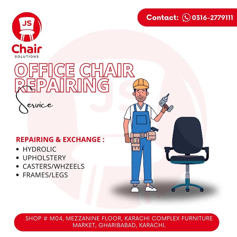 Office chairs for sale - Chair parts for sale and Door Step Repairing 1