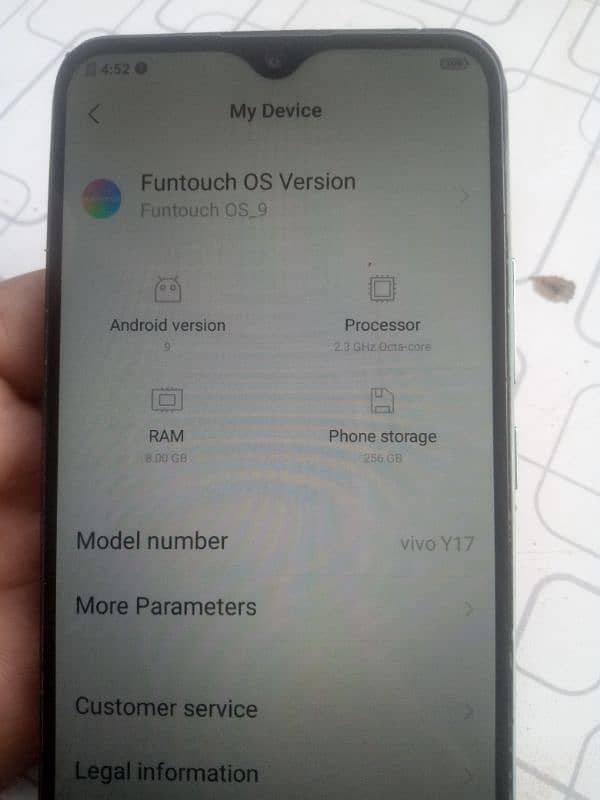 vivo y17 8GB 256GB pta aprovd no any fault OK piece only set only set 5