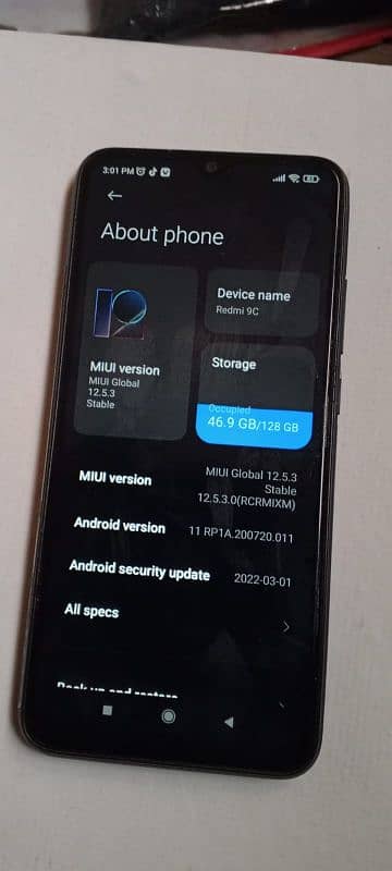 Redmi 9c 6/128 gb 10/10 condition with box 1