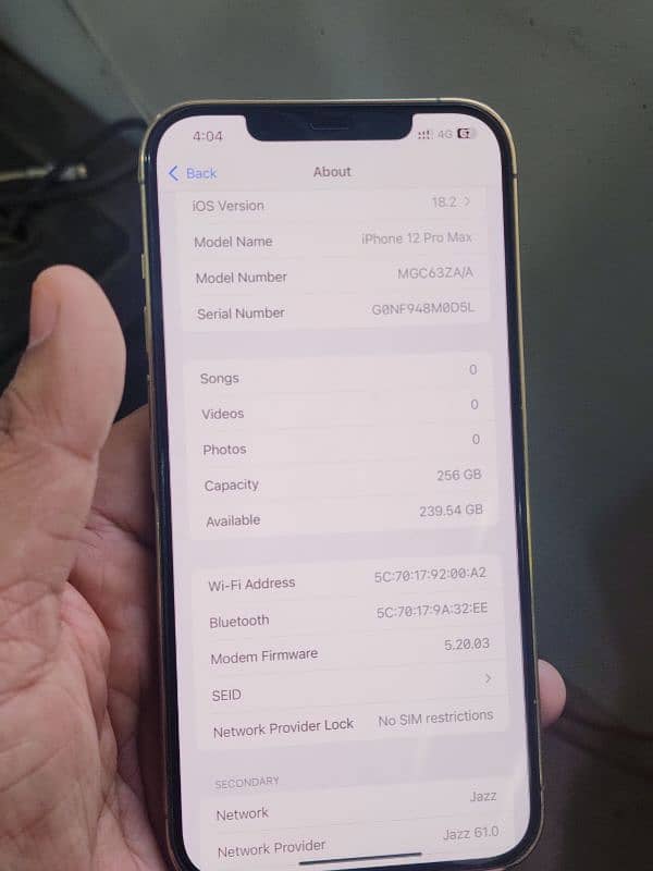 iPhone 12 Pro Max Pta Approved 256GB 4