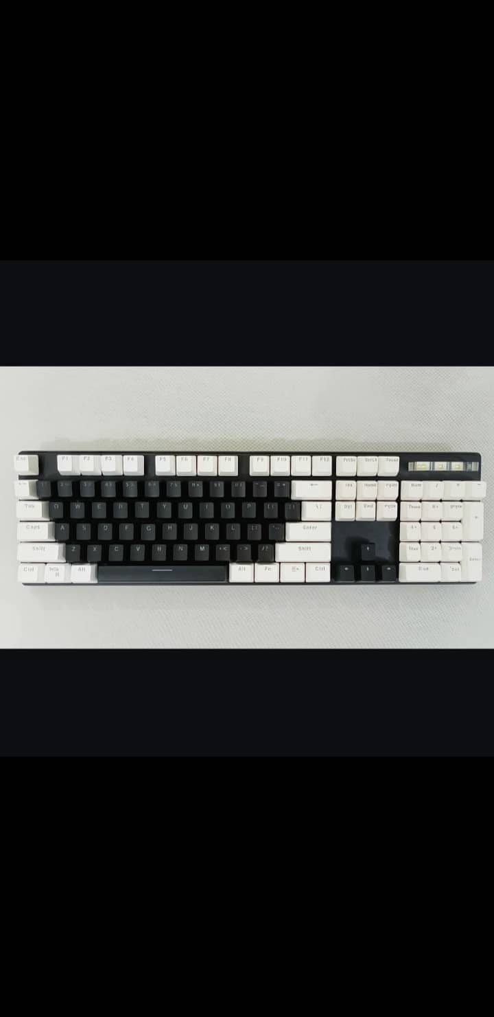 OCG 2104 Mechanical Gaming Keyboard Black and White Combo Design RGB 2