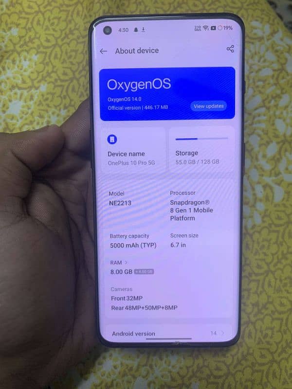 OnePlus 10pro 8/128 non pta 5