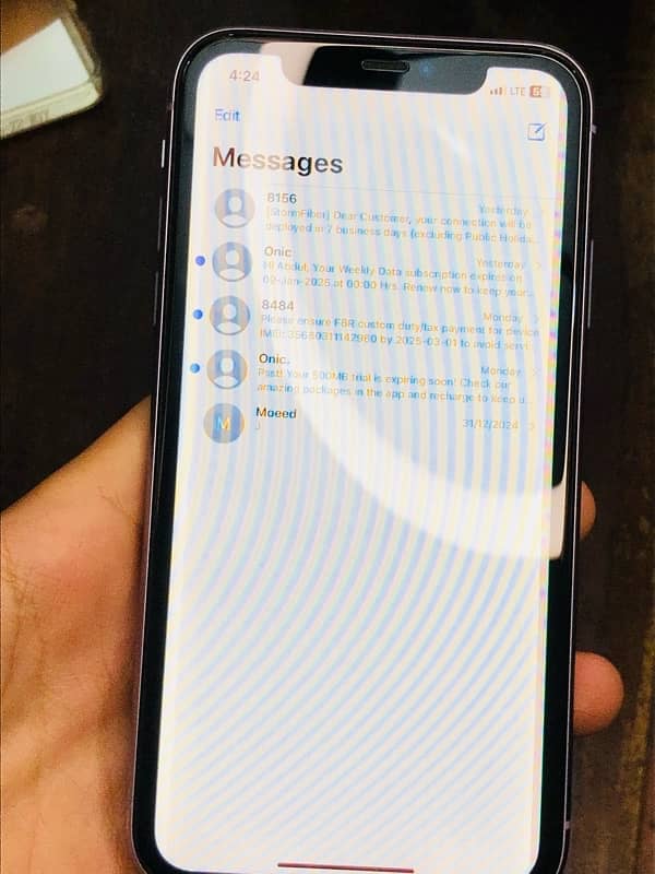 New IPhone 11 Waterpack 10 by 10 condition Just Display lines Read Add 5