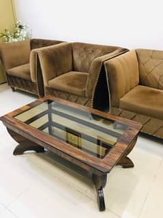 5 seater Sofa Set Turkish Style with wooden center table 03272692933