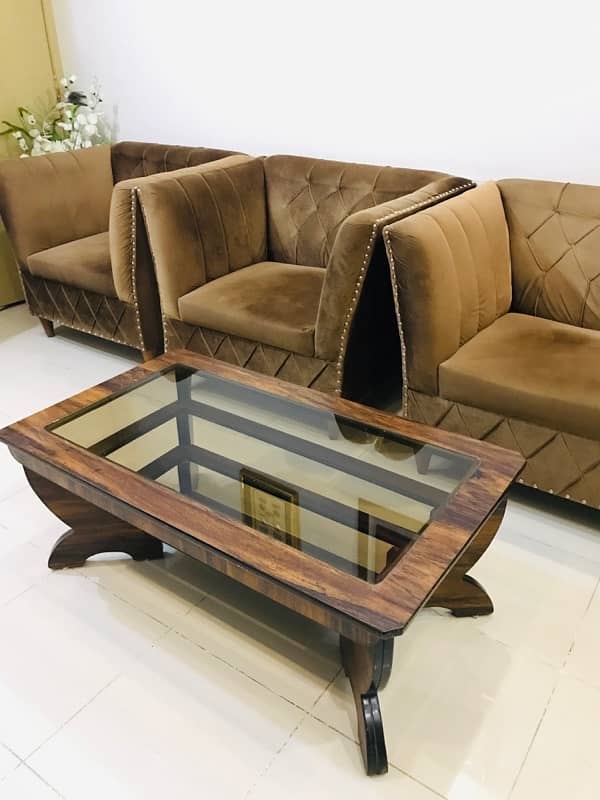 5 seater Sofa Set Turkish Style with wooden center table 03272692933 0