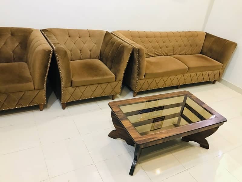 5 seater Sofa Set Turkish Style with wooden center table 03272692933 4