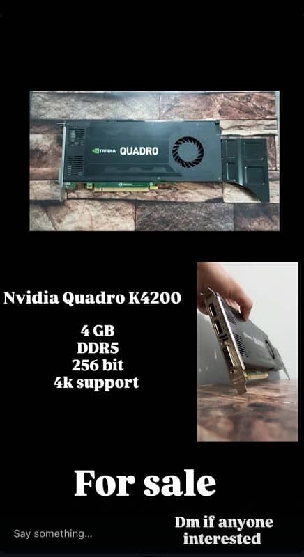 Nvidea Quadro k4200 Graphic Card 0