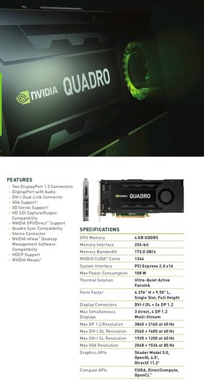 Nvidea Quadro k4200 Graphic Card 3