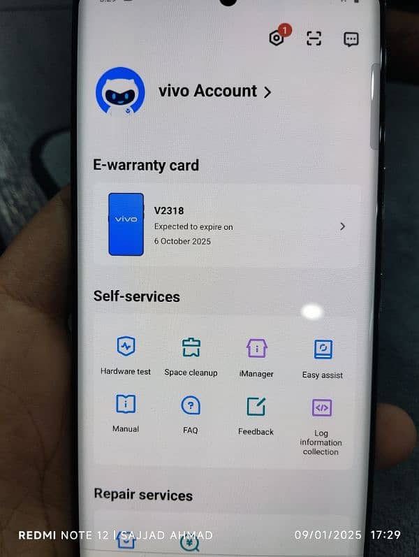 Vivo V30 5g ¹²/²⁵⁶ 0