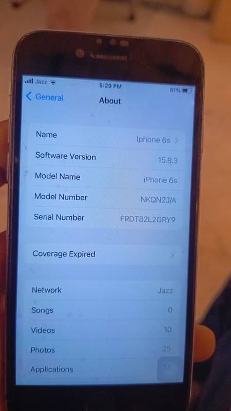 I phone 6s pta prove 7