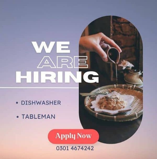 Dishwasher || Restaurant Staff || Urgent Hiring 0