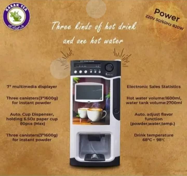 Tea and coffee vending machine/6 months warranty 14