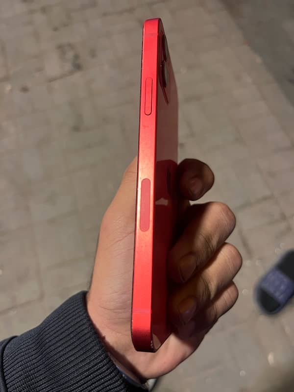 I phone  red colour 12 JV 64 gb sim time 4 month 10/9 0